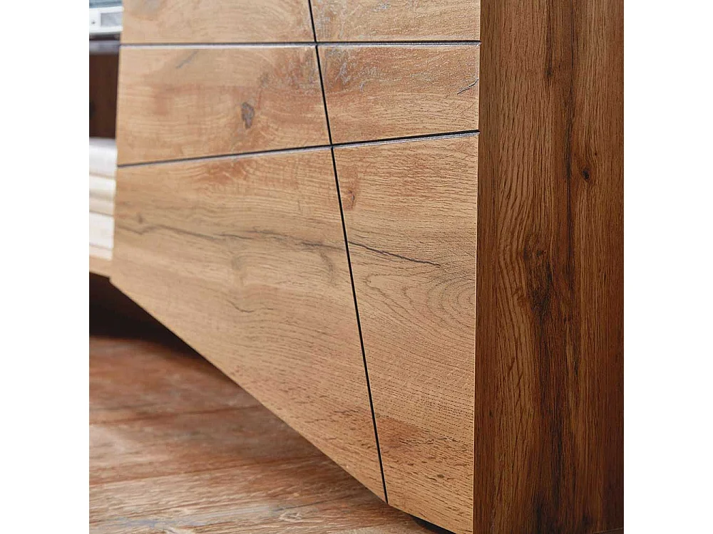 Modernes TV Lowboard in Eichefarben 160 cm breit