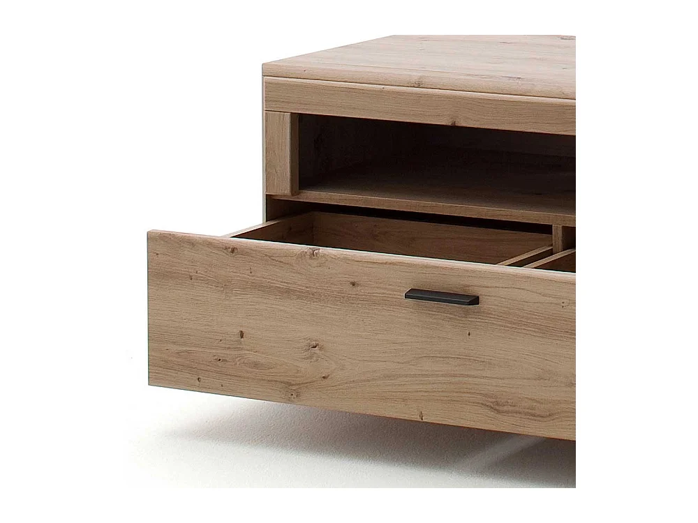 Fernseher Schrank in Eiche Optik und Dunkelgrau einer Schublade