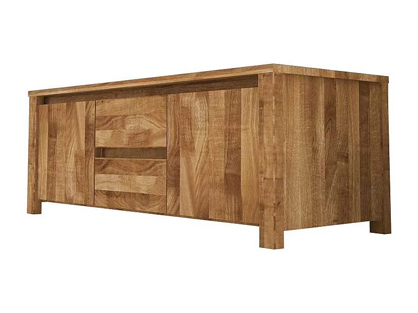 Lowboard aus Wildeiche Massivholz 115 cm