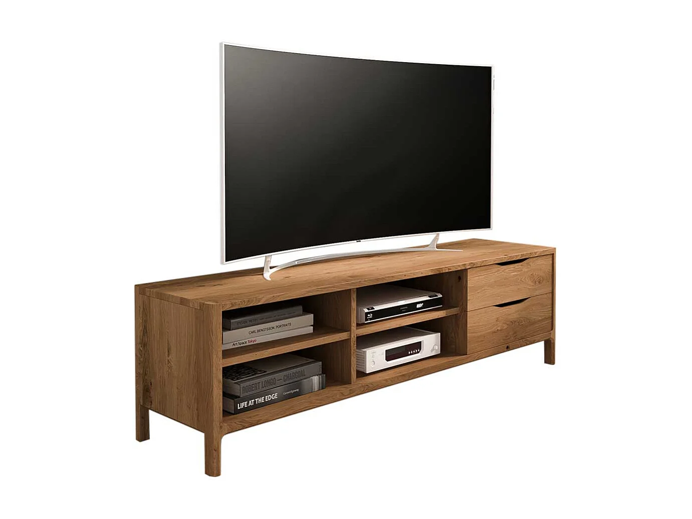 TV Board Fernsehboard mit Schubladen und offenen Fächern