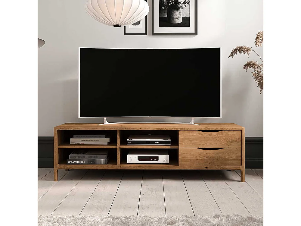 TV Board Fernsehboard mit Schubladen und offenen Fächern