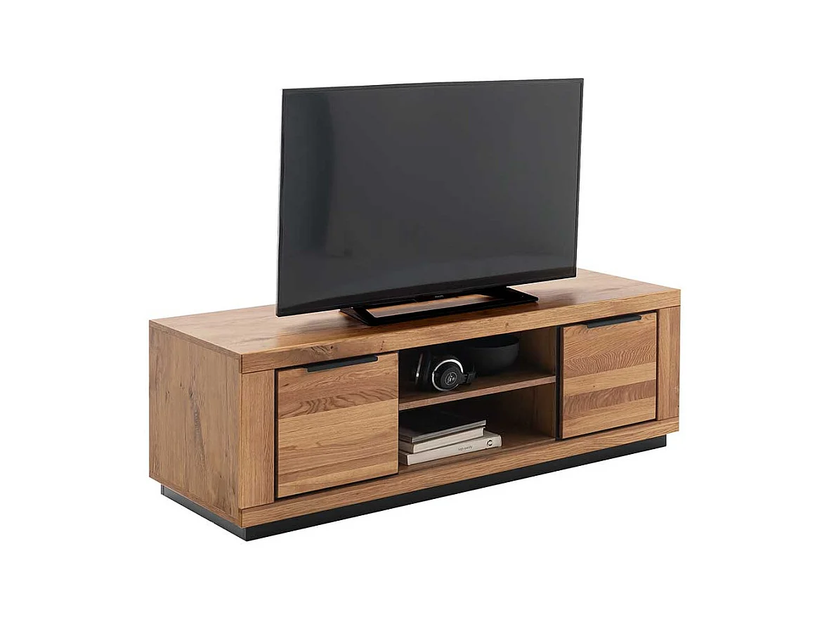 Fernsehschrank in Wildeichefarben Metallgriffen