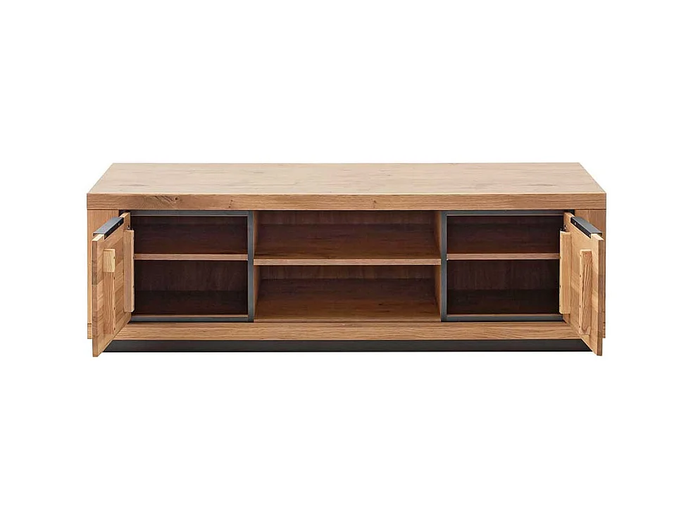 Fernsehschrank in Wildeichefarben Metallgriffen