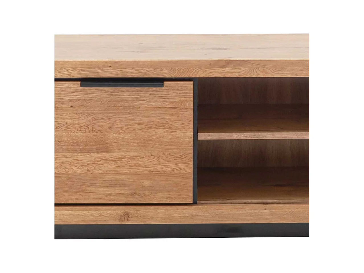 Fernsehschrank in Wildeichefarben Metallgriffen