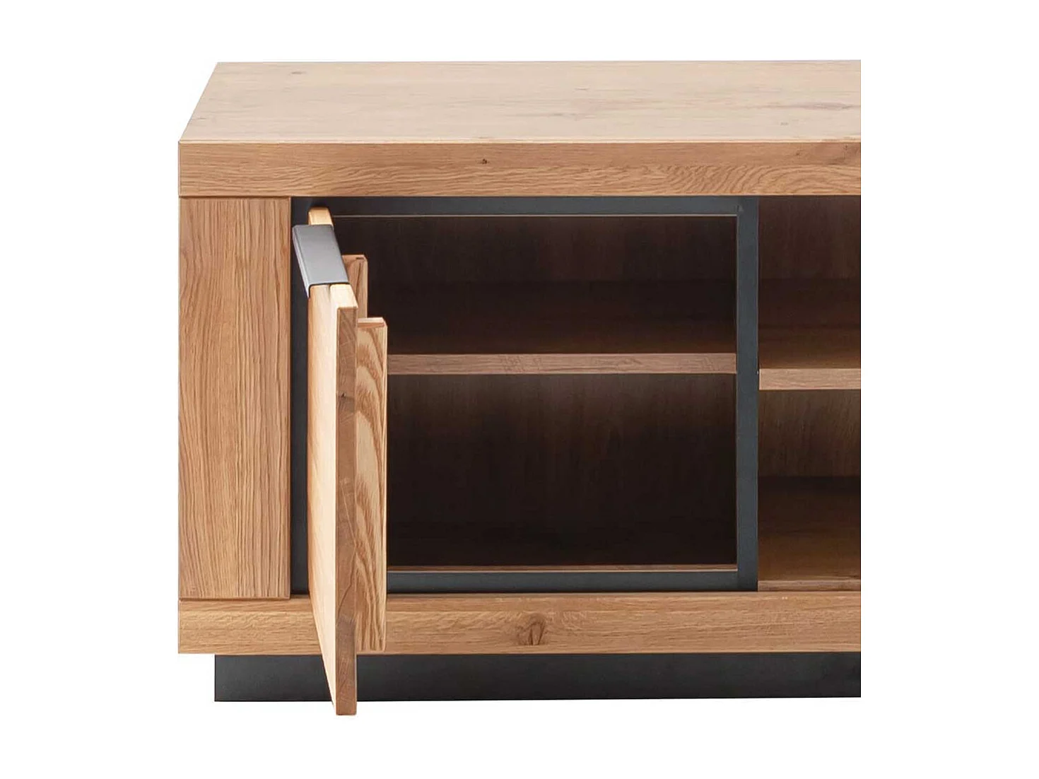 Fernsehschrank in Wildeichefarben Metallgriffen