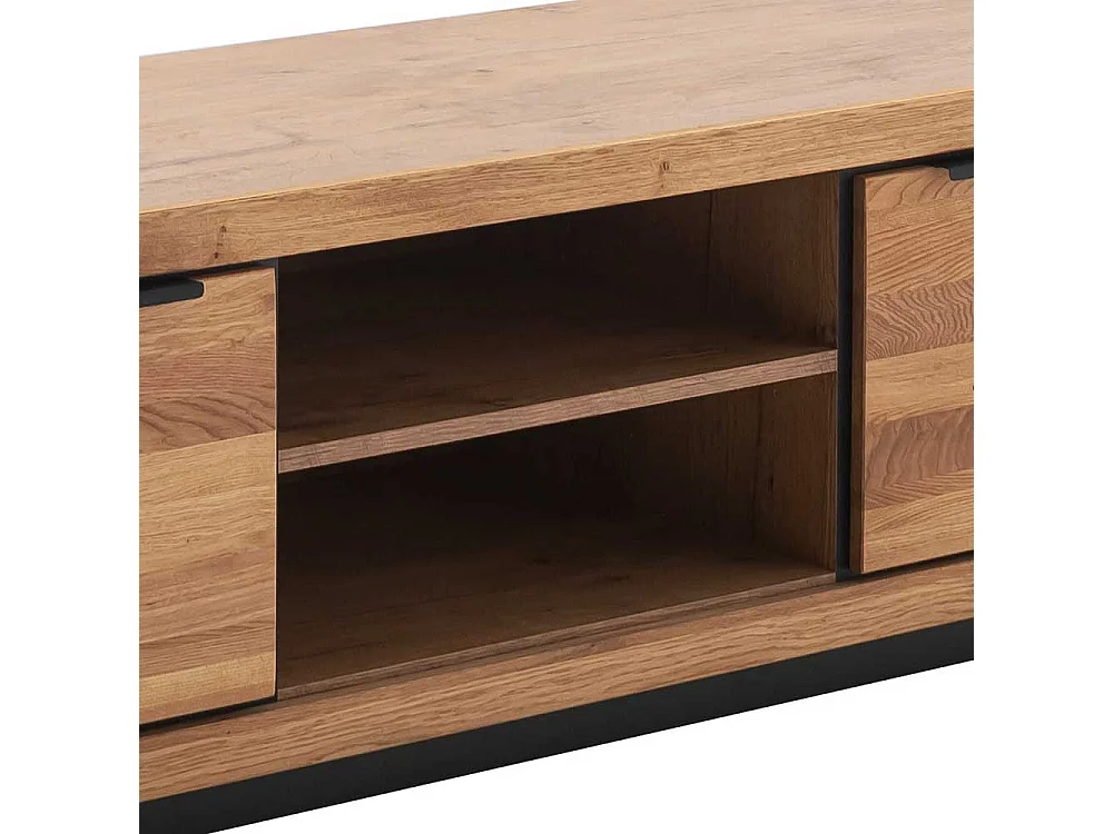 Fernsehschrank in Wildeichefarben Metallgriffen