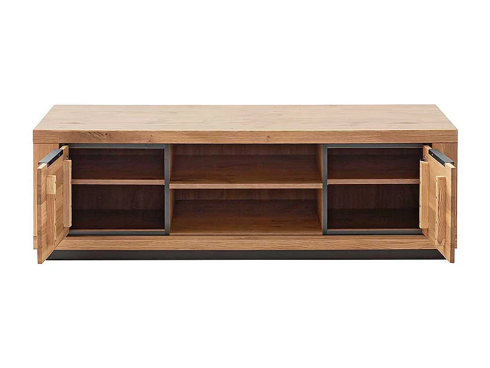 Fernsehschrank in Wildeichefarben Metallgriffen