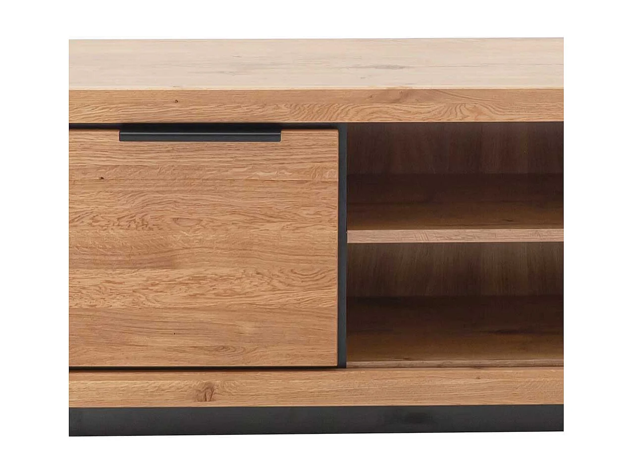 Fernsehschrank in Wildeichefarben Metallgriffen