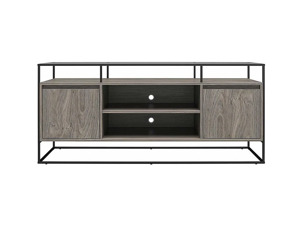 TV Schrank mit Bügelgestell Eiche Grau