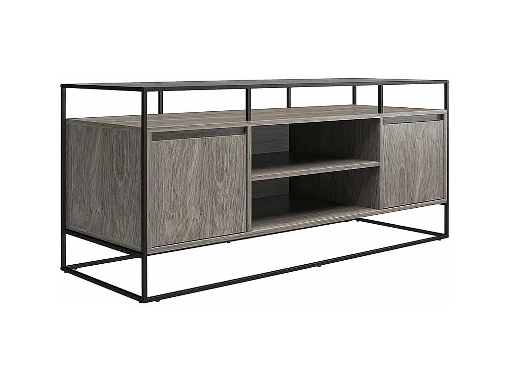 TV Schrank mit Bügelgestell Eiche Grau