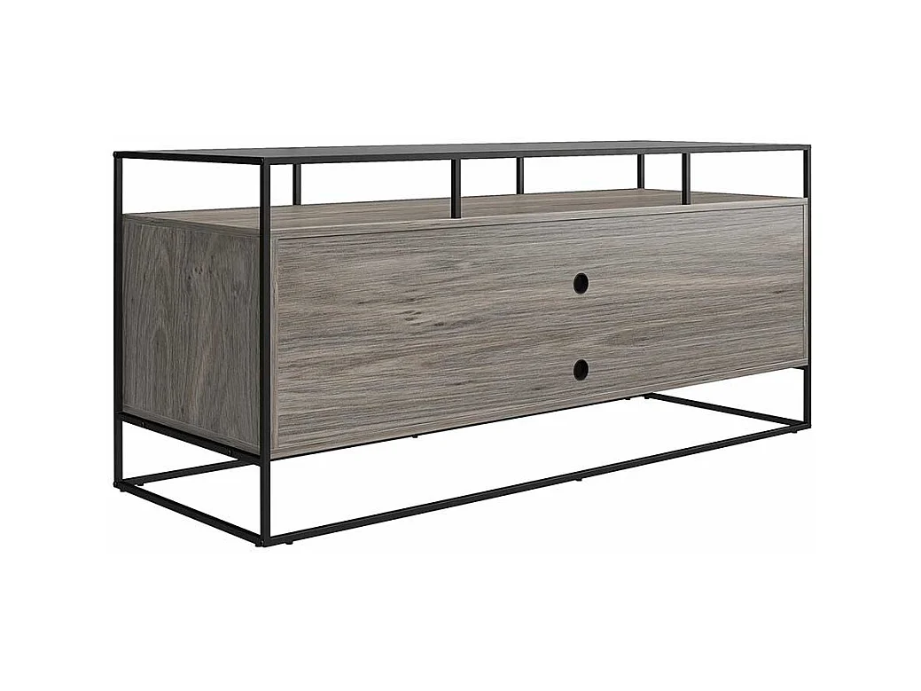 TV Schrank mit Bügelgestell Eiche Grau