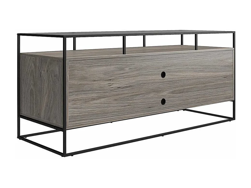 TV Schrank mit Bügelgestell Eiche Grau