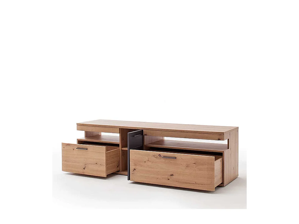 Fernsehtisch in Eichefarben und Anthrazit 180 cm breit