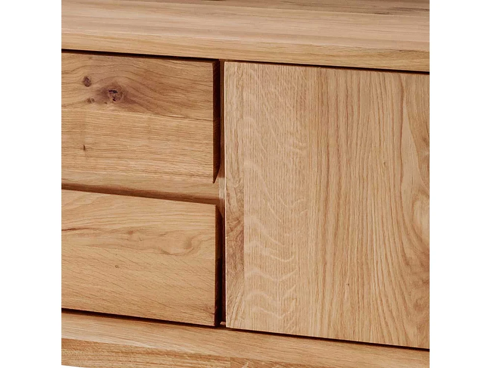 Fernsehmöbel Vollholz aus Wildeiche Massivholz 180 cm breit