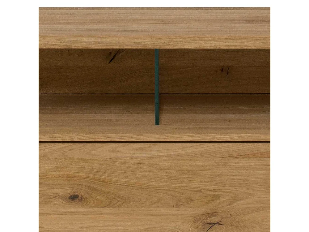 Fernseh Unterschrank massiv aus Wildeiche geölt Push to open Funktion