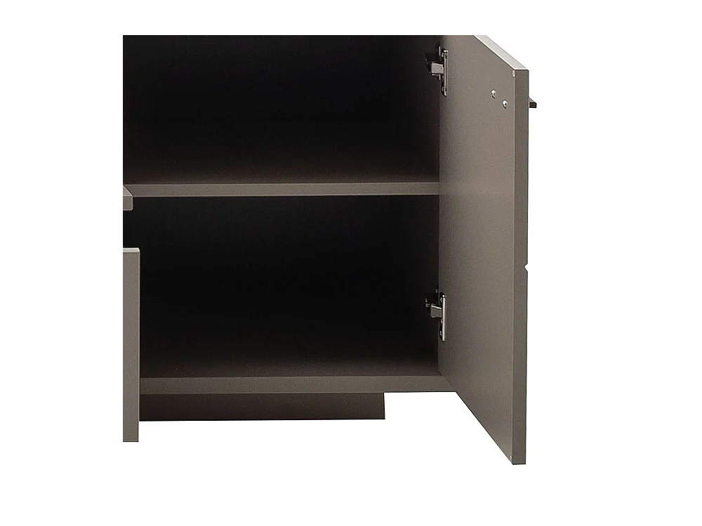 TV Board Fernsehschrank in Grau und Wildeichefarben