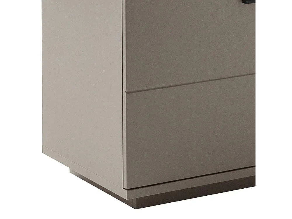 TV Board Fernsehschrank in Grau und Wildeichefarben