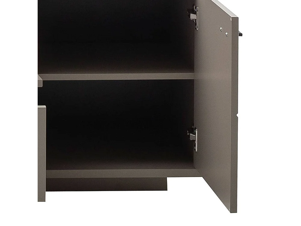 TV Board Fernsehschrank in Grau und Wildeichefarben