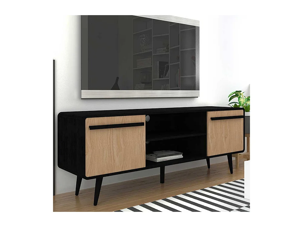 TV Lowboard Fernsehboard mit Türen 139 cm breit