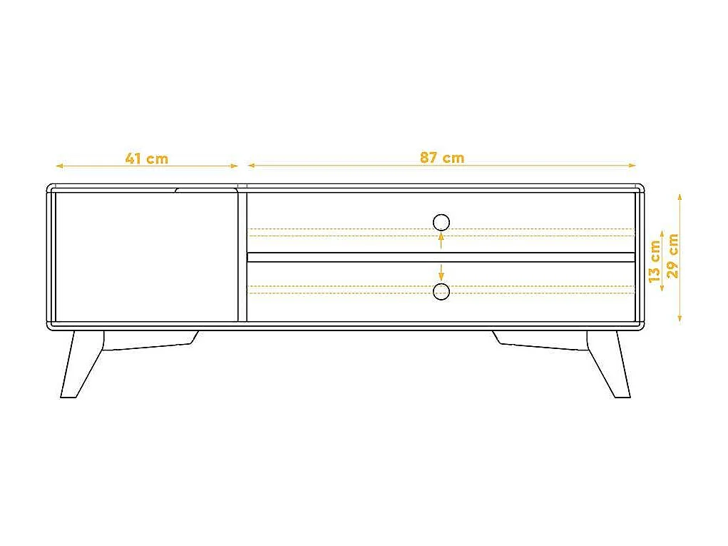Fernsehtisch in Weiß und Wildeiche modern