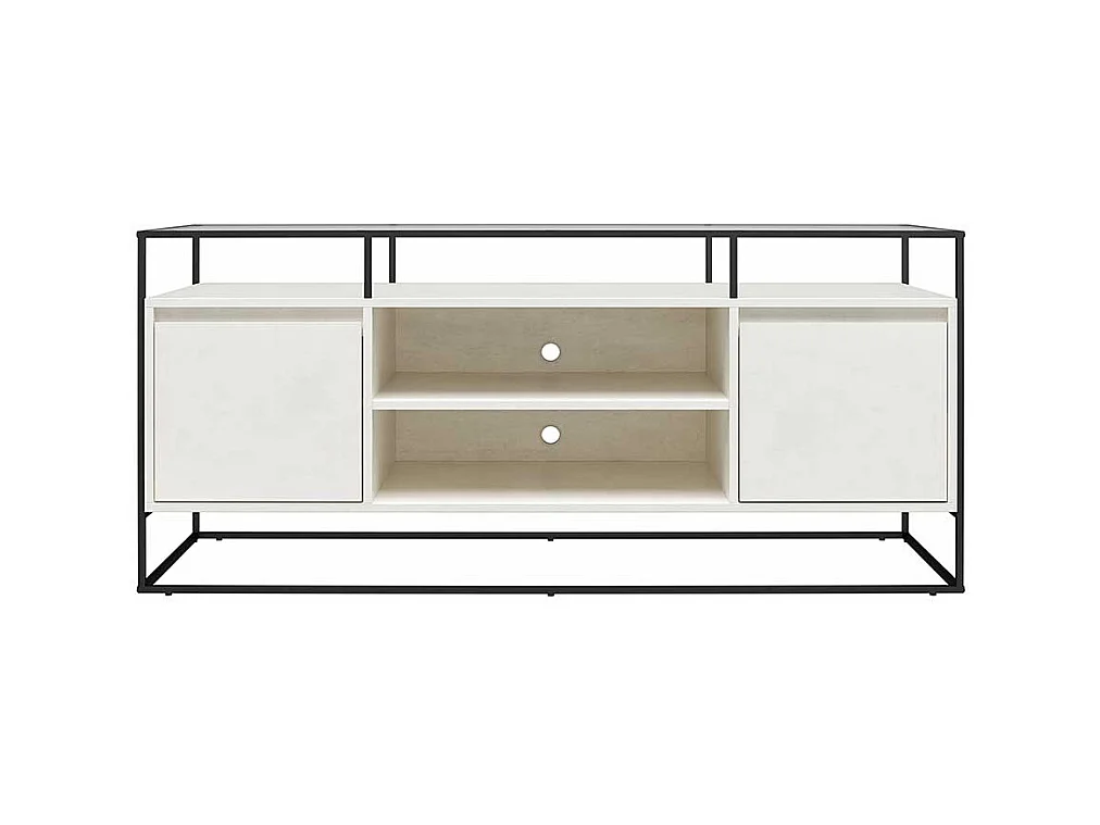 TV Lowboard mit Türen offenen Gerätefächern