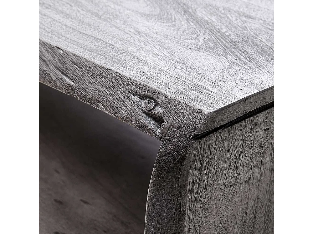 Fernseher Tisch in Grau Akazie Massivholz