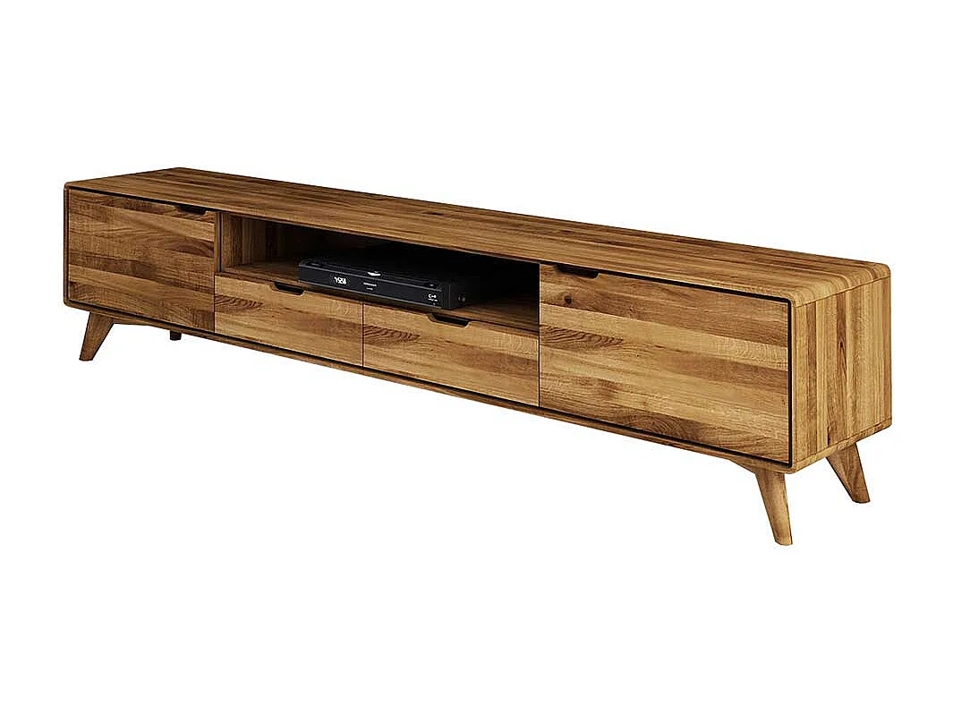 TV Board aus Wildeiche Massivholz 220 cm breit