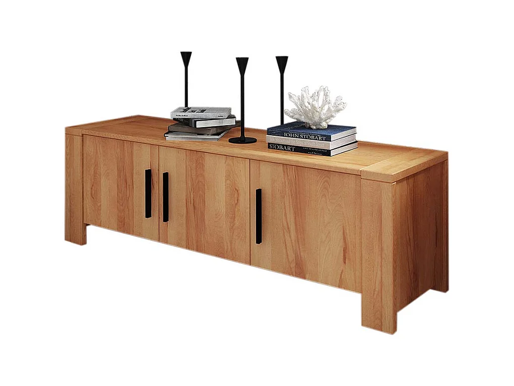 Massivholz Lowboard aus Kernbuche geölt 155 cm