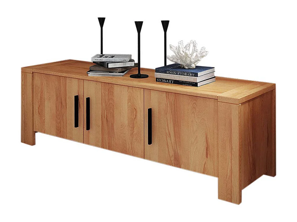 Massivholz Lowboard aus Kernbuche geölt 155 cm