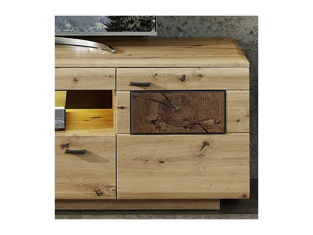 Fernsehboard in Wildeiche Hirnholz Optik 190 cm breit