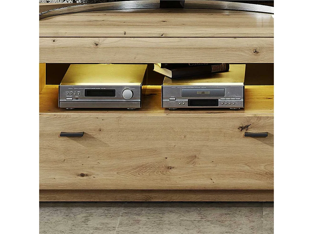 Fernsehboard in Wildeiche Hirnholz Optik 190 cm breit