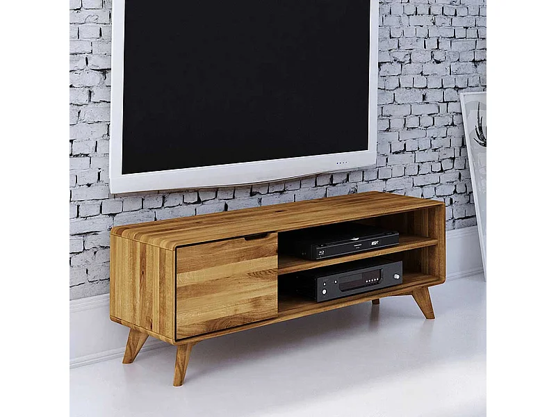 Fernsehkommode aus Wildeiche Massivholz einer Tür