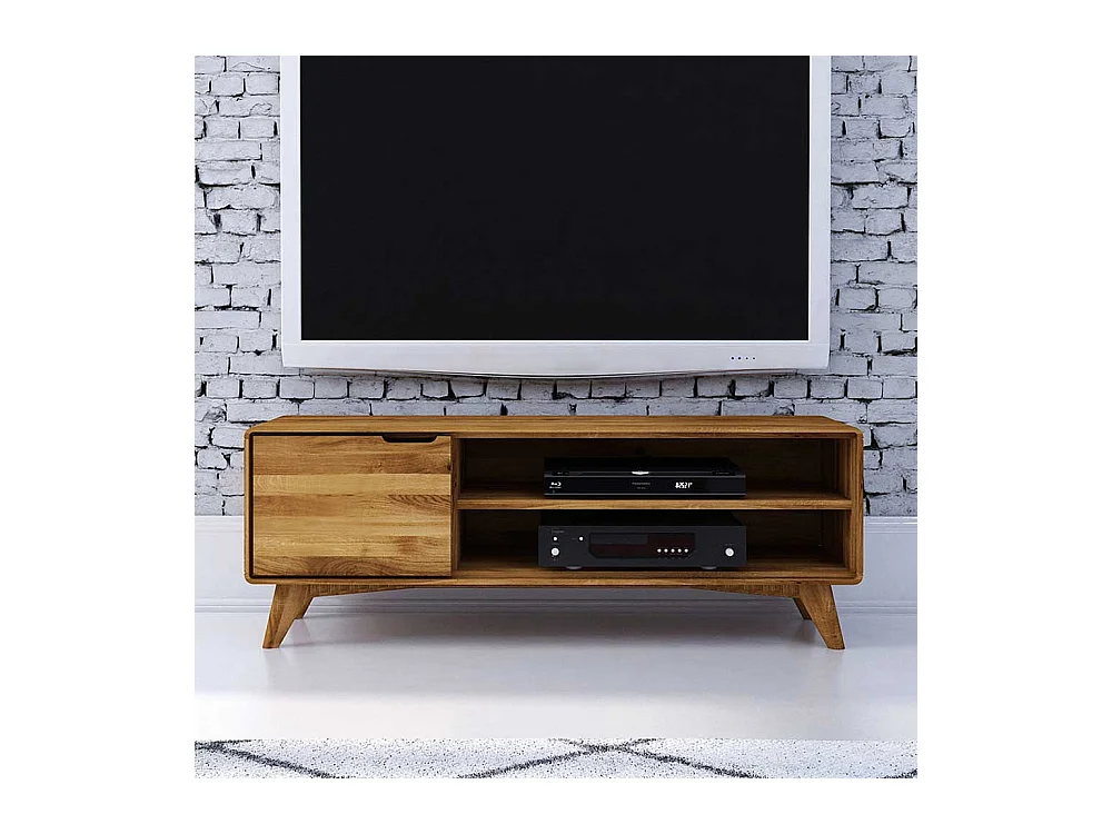 Fernsehkommode aus Wildeiche Massivholz einer Tür