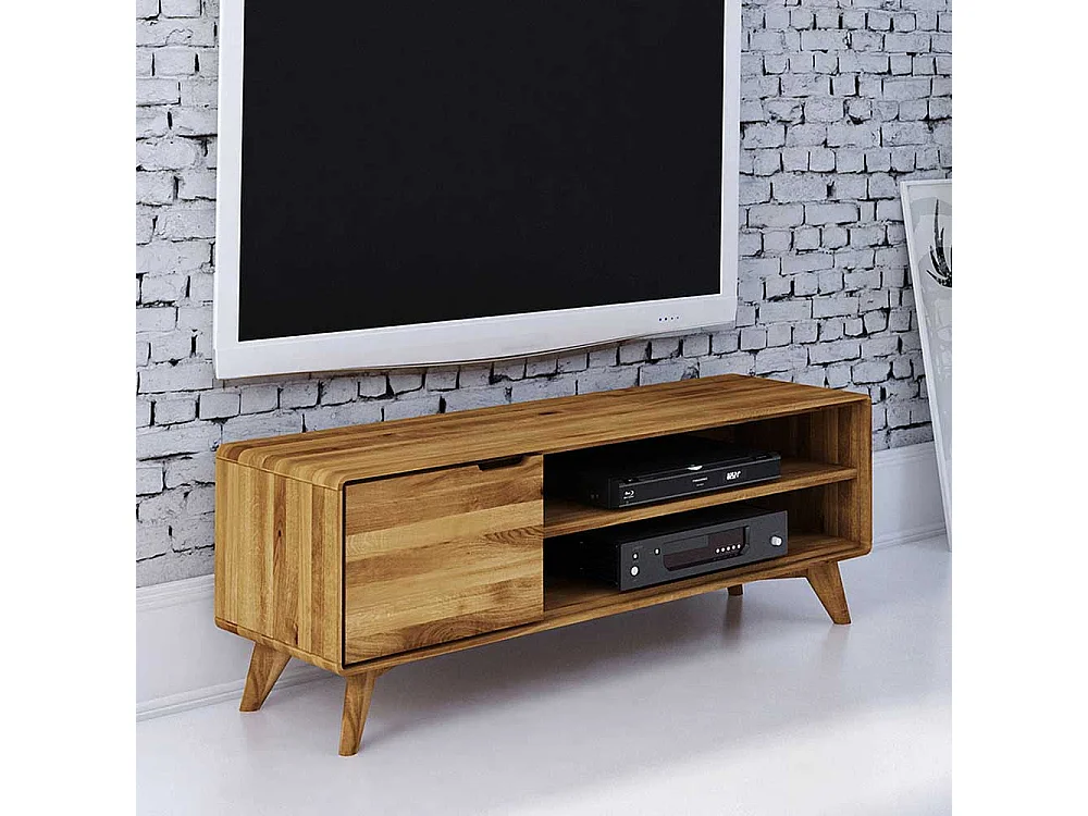 Fernsehkommode aus Wildeiche Massivholz einer Tür