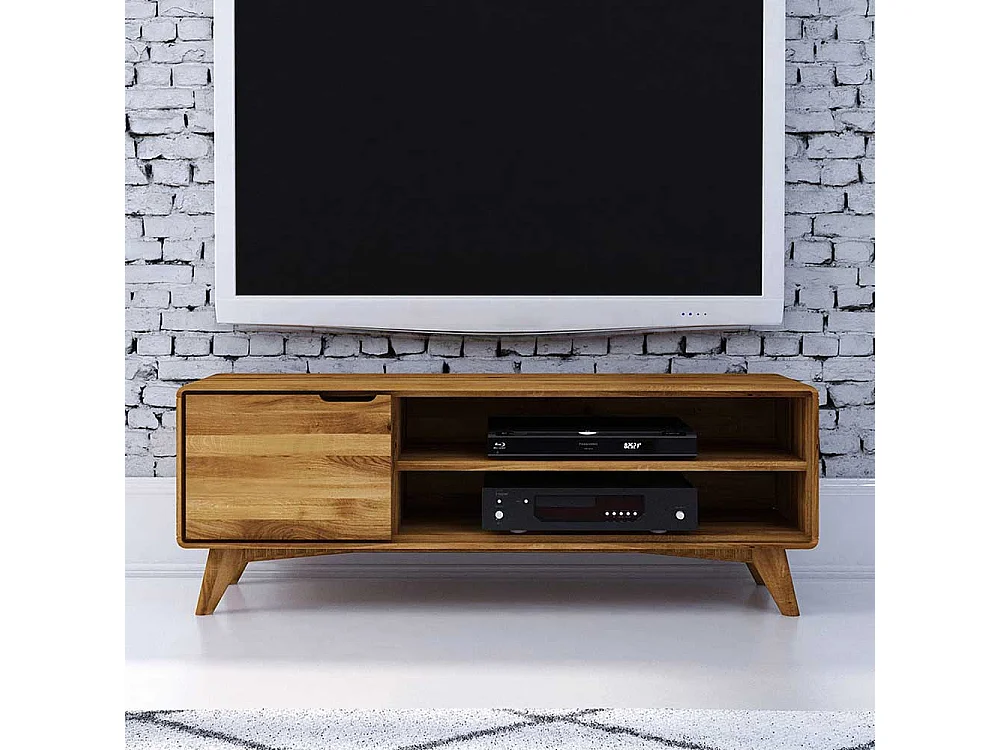 Fernsehkommode aus Wildeiche Massivholz einer Tür