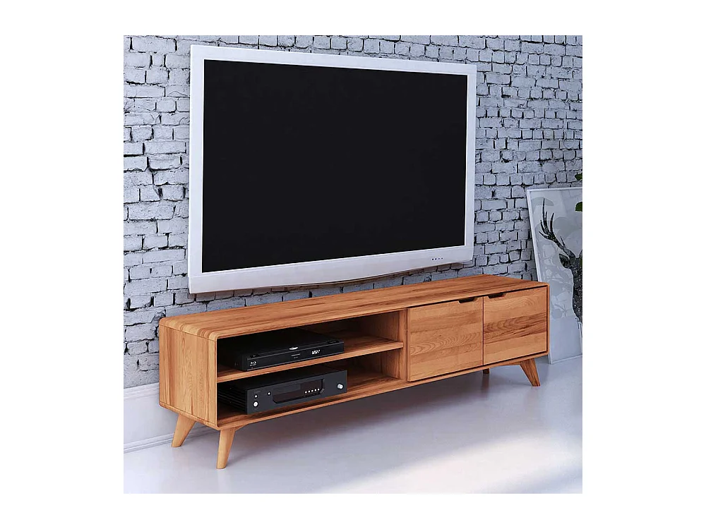 Fernsehtisch aus Kernbuche Massivholz 180 cm breit
