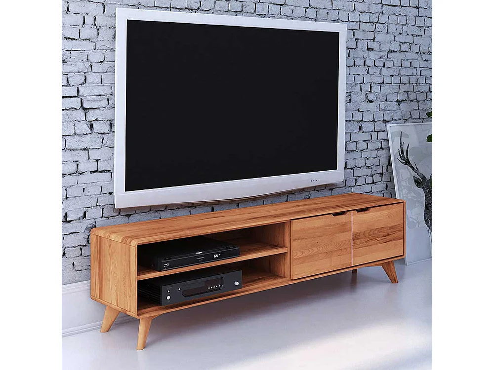 Fernsehtisch aus Kernbuche Massivholz 180 cm breit