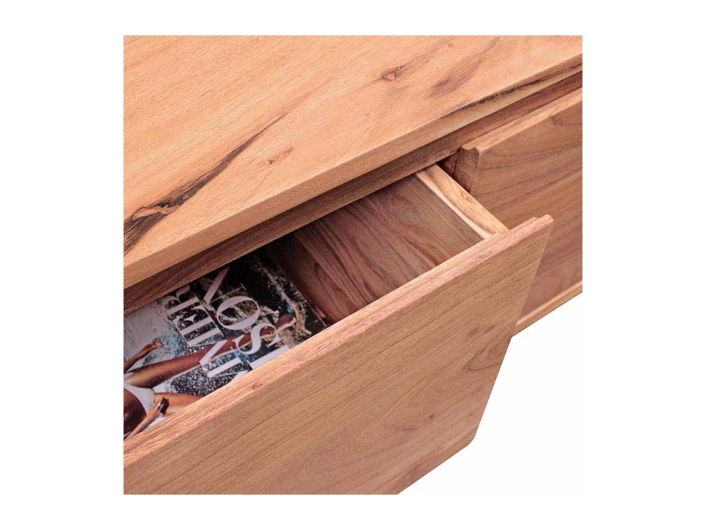 TV Tisch aus Akazie Massivholz 140 cm breit