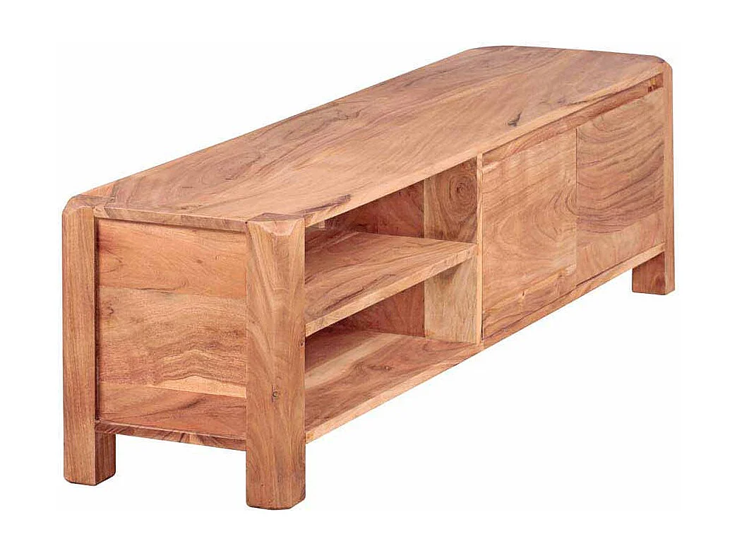 TV Tisch aus Akazie Massivholz 140 cm breit