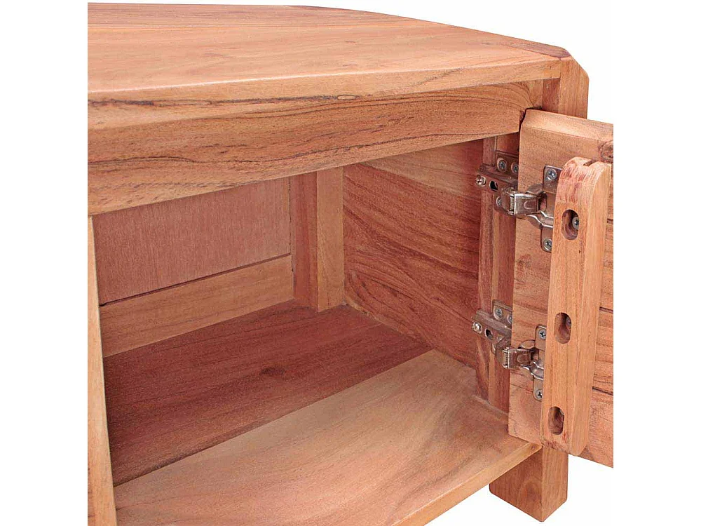 TV Tisch aus Akazie Massivholz 140 cm breit