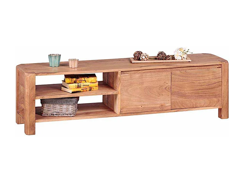 TV Tisch aus Akazie Massivholz 140 cm breit