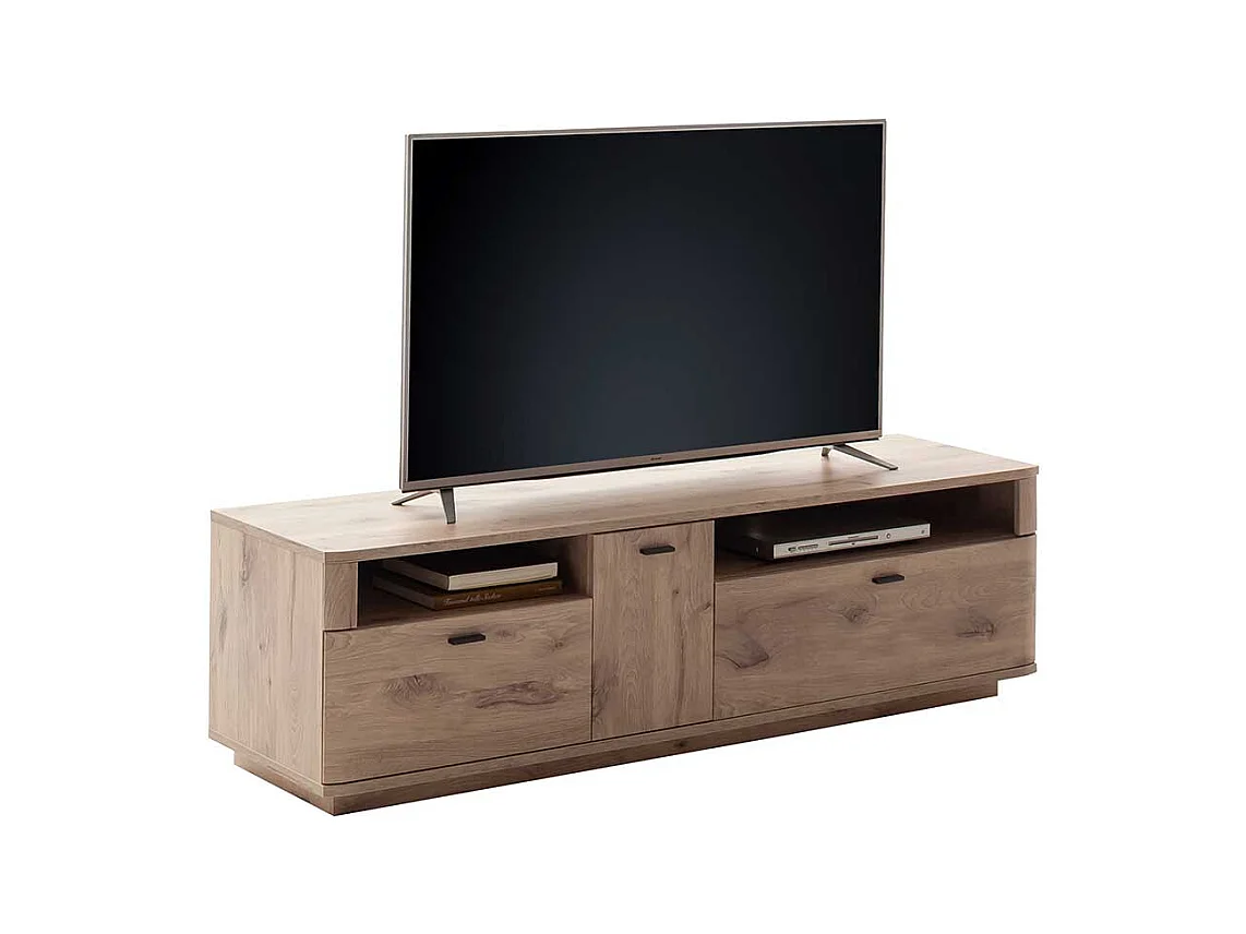 Fernsehmöbel in Wildeichefarben zwei Schubladen und Tür