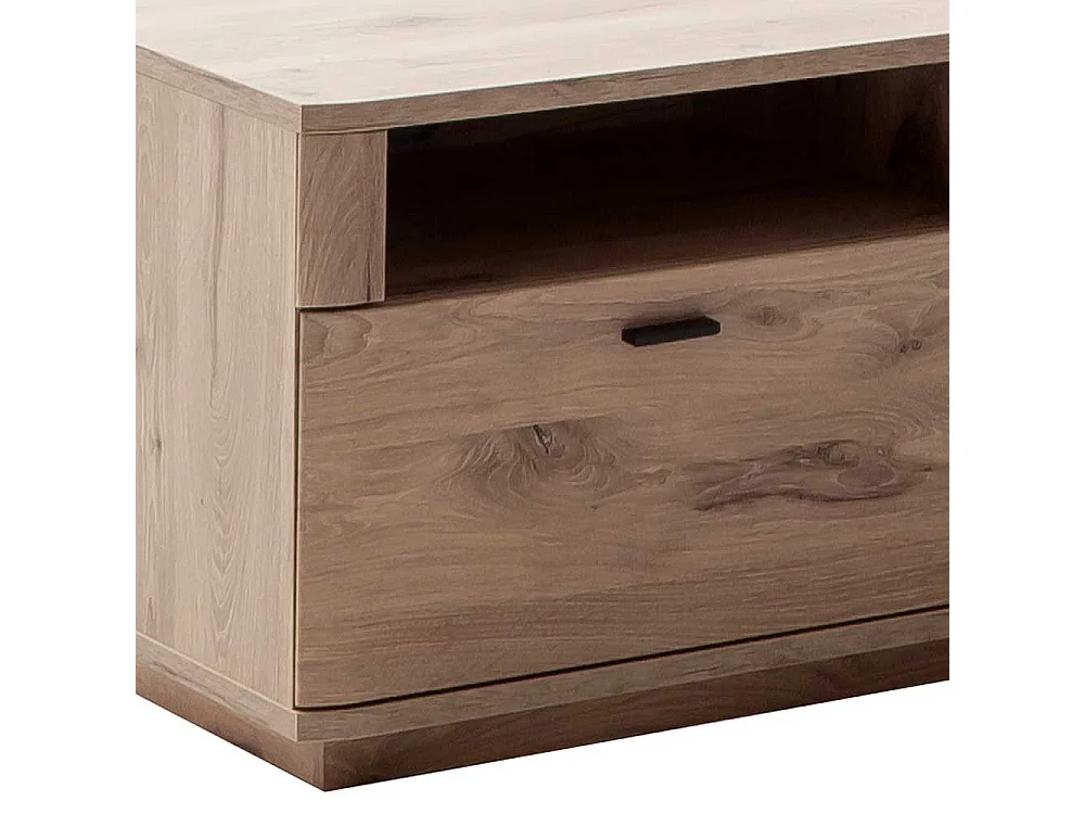 Fernsehmöbel in Wildeichefarben zwei Schubladen und Tür