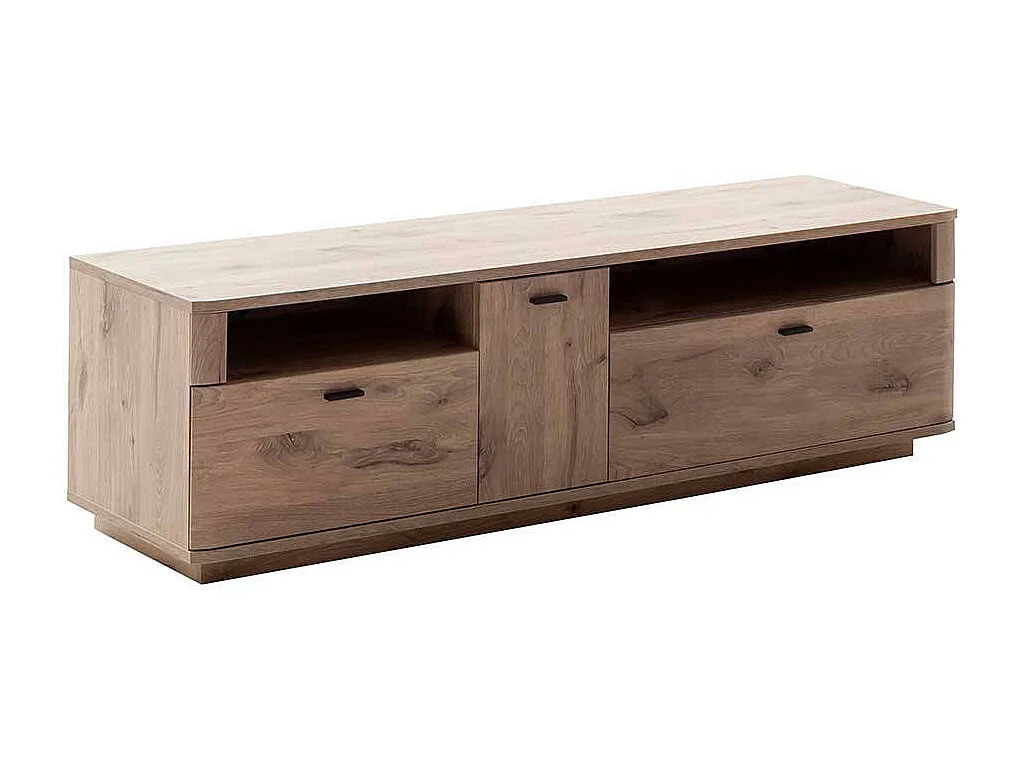 Fernsehmöbel in Wildeichefarben zwei Schubladen und Tür