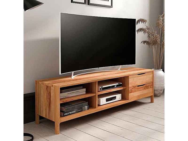 TV Board Lowboard mit Schubladen und offenen Fächern