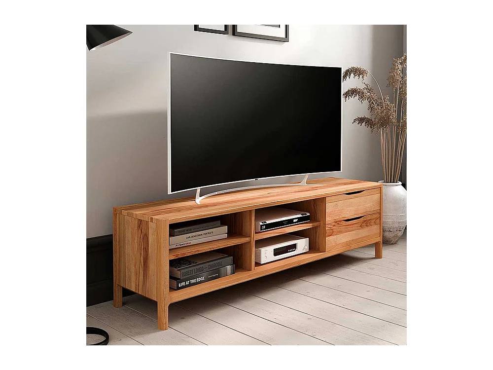 TV Board Lowboard mit Schubladen und offenen Fächern