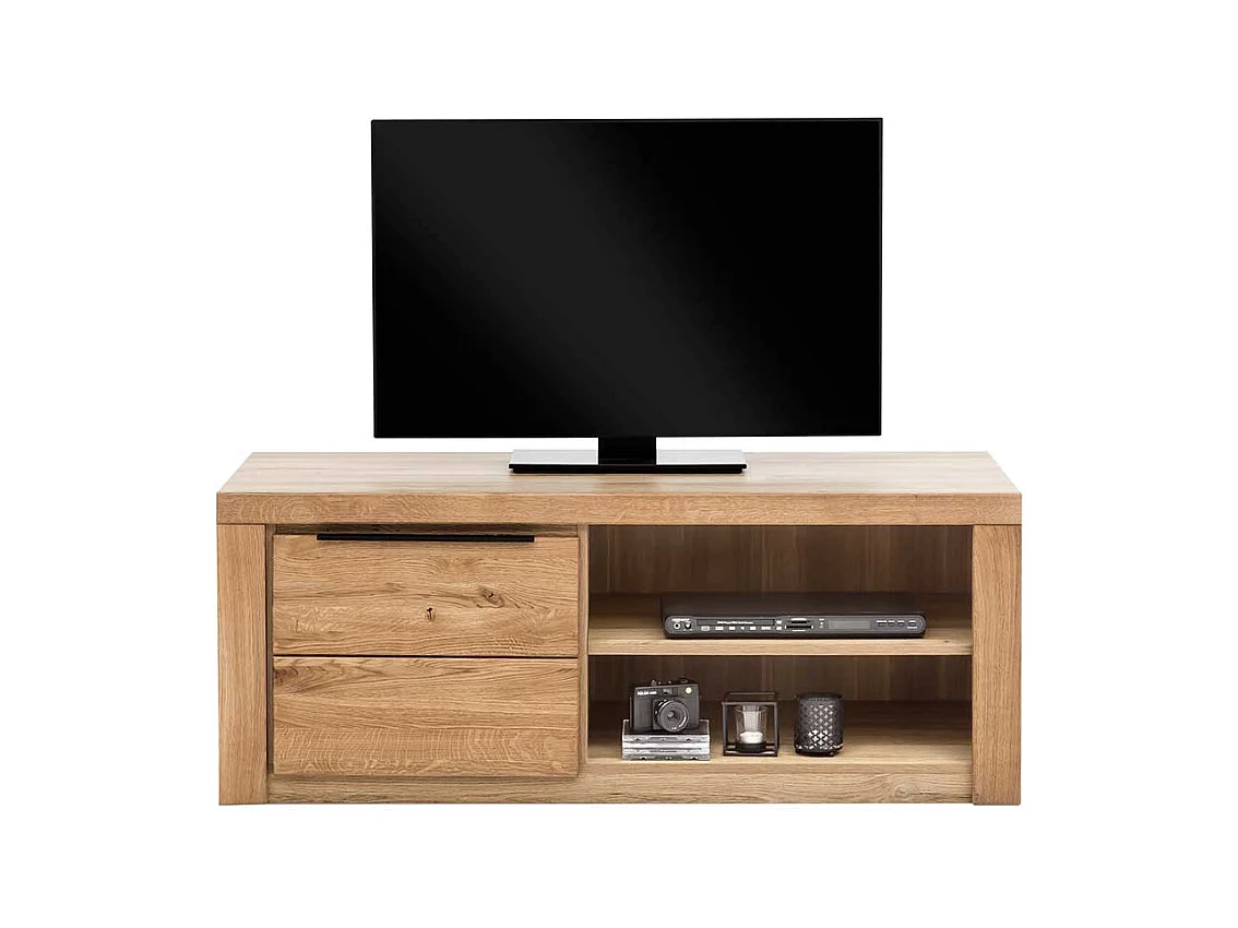 Phonoschrank 1 Tür 2 offene Fächer Eichefarben