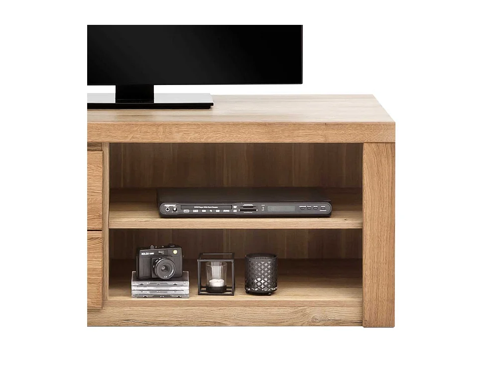 Phonoschrank 1 Tür 2 offene Fächer Eichefarben