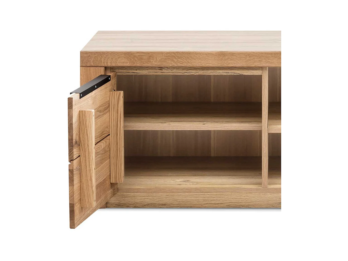 Phonoschrank 1 Tür 2 offene Fächer Eichefarben