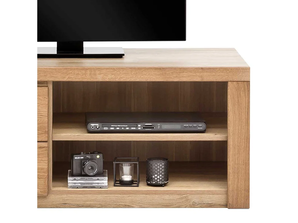 Phonoschrank 1 Tür 2 offene Fächer Eichefarben